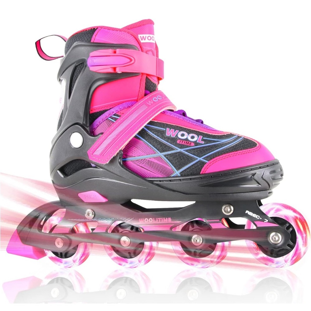 NEW IN BOX 🛼 Wooltime Sports Light-up Inline Skates. Size XL. Adjustable